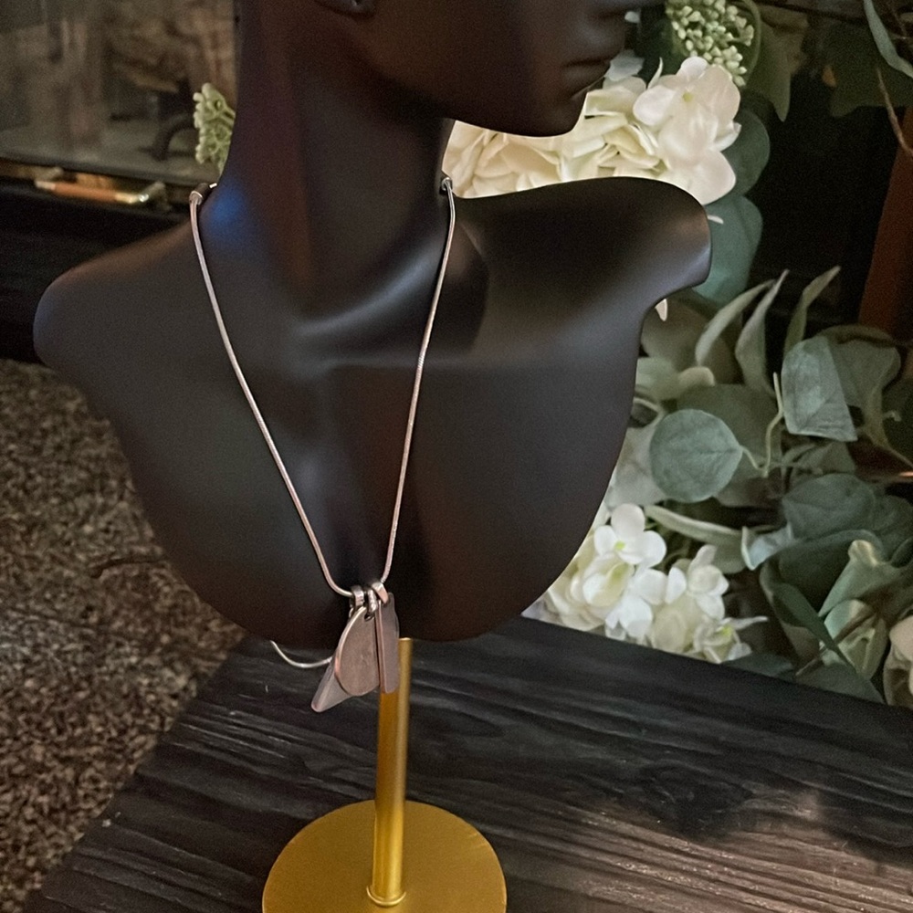 Treasure & Bond Triple Dog Tag Necklace with Adjustable Chain